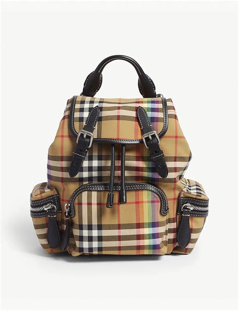 medium rucksack vintage check burberry|farfetch burberry handbags.